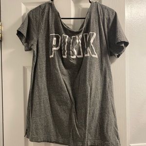 Pink off shoulder shirt